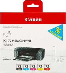 Canon PGI72 Pack of 5 Original Ink Cartridges - Matte Black, Cyan, Magenta, Amarillo, Red - 6402B009