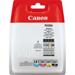 Canon CLI581 Pack de 4 cartouches d'encre originales - 2103C004/2103C007