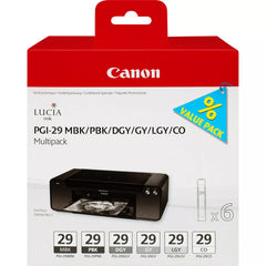 Canon PGI29 Pack de 6 Cartouches d'Encre Originales - 4868B018