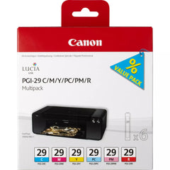 Canon PGI29 Pack de 6 Cartouches d'Encre Originales - 4873B005