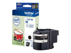 Cartucho de tinta preto original Brother LC22U - LC22UBKBP