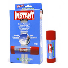 Instant Classic Barra de Pegamento 40grs - Apto para Uso Infantil y/o Domestico - Lavable - Sin Disolventes
