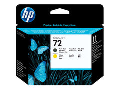 HP 72 Original Print Head - Matte Black and Yellow - C9384A