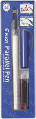 Pilot Pack de Pluma Estilografica Parallel Pen 6.0mm - Punta de Acero - Trazo de 6.0mm - 2 Recargas - Color Negro/Rojo