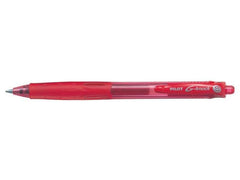 Pilot Boligrafo de Gel G-Knock - Recargable - Fabricado con Plastico Reciclado - Punta de Bola 0.7mm - Trazo 0.32mm - Color Rojo