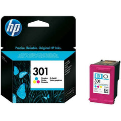 Cartucho de tinta colorido HP 301 original - CH562EE