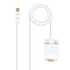 Nanocable Cable Conversor Mini DP Macho a VGA Macho 2m - Color Blanco