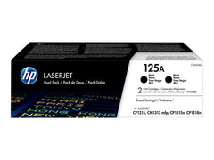 HP CB540A Black Pack of 2 Original Toner Cartridges - 125A