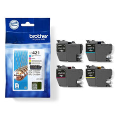 Brother LC421 Pacote de 4 cartuchos de tinta originais - LC421VAL