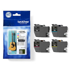 Brother LC421XL Pack of 4 Original Ink Cartridges - LC421XLVAL