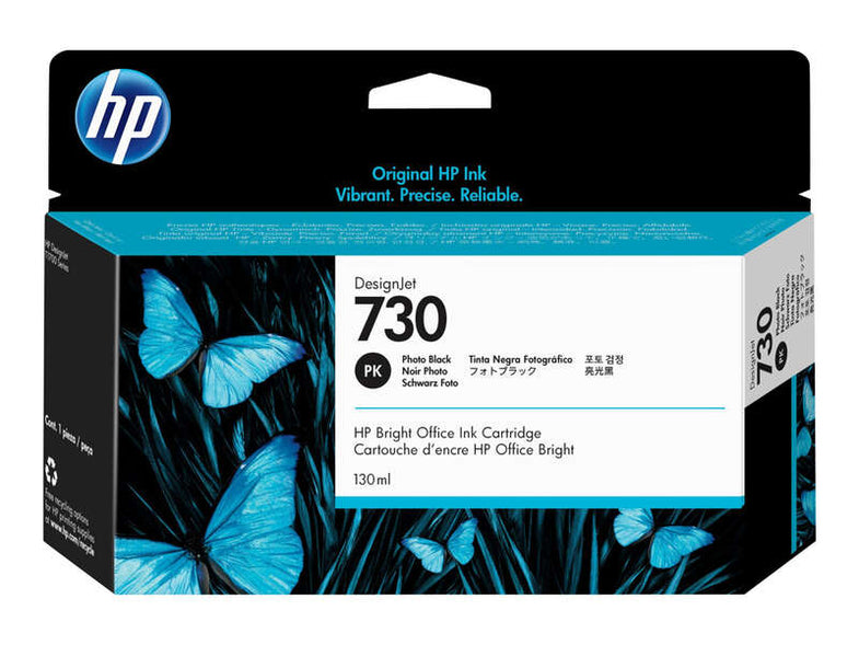 HP 730 Negro Photo Cartucho de Tinta Original - P2V67A - Loja do Tinteiro