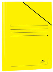 Mariola Carpeta de Carton Plastificado Folio 500gr/m2 - Medidas 34x25cm - Cierre con Goma Elastica - Color Amarillo