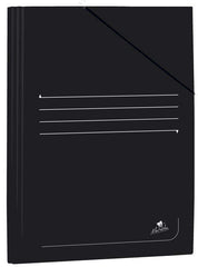 Mariola Carpeta de Carton Plastificado Folio 500gr/m2 - Medidas 34x25cm - Cierre con Goma Elastica - Color Negro