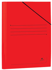 Mariola Carpeta de Carton Plastificado Folio 500gr/m2 - Medidas 34x25cm - Cierre con Goma Elastica - Color Rojo