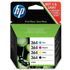 HP 364 Pack of 4 Original Ink Cartridges - N9J73AE