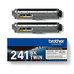 Pacote preto Brother TN241 com 2 cartuchos de toner originais - TN241BKTWIN