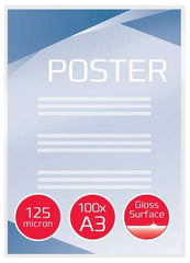 GBC Pack de 100 Carteras Plastificacion A3 con Brillo - Alta Calidad - 125 Micras - Transparente