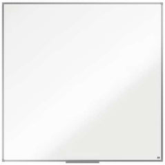 Nobo Essence Pizarra de Melamina 1200x1200mm - Marco de Aluminio Anodizado - Bandeja para Rotuladores - Color Blanco