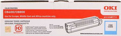 OKI C8600/C8800 Cyan Original Toner Cartridge - 43487711