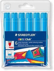 Staedtler Noris Watercolour 340 Pack de 6 Rotuladores de Gran TamaÃ±o - Trazo 3mm Aprox - Lavable Facilmente - Tinta Base de Agua - Color Azul Claro
