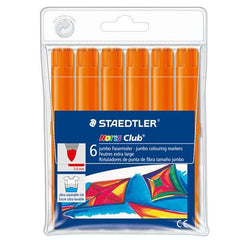 Staedtler Noris Watercolour 340 Pack de 6 Rotuladores de Gran TamaÃ±o - Trazo 3mm Aprox - Lavable Facilmente - Tinta Base de Agua - Color Naranja