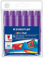 Staedtler Noris Watercolour 340 Pack de 6 Rotuladores de Gran TamaÃ±o - Trazo 3mm Aprox - Lavable Facilmente - Tinta Base de Agua - Color Violeta