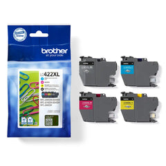 Pacote de 4 cartuchos de tinta originais Brother LC422XL - LC422XLVAL