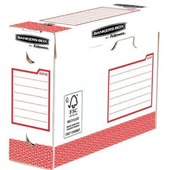 Fellowes Bankers Box Basic Pack de 20 Cajas de Archivo Definitivo A4+ 100mm - Extra Resistente - Montaje Manual - Carton Reciclado Certificacion FSC