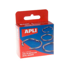 Apli Pack de 20 Anillas Metalicas Articuladas Ã˜25 mm