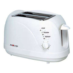 Muvip Tostadora de Pan 750W - Capacidad para 2 Rebanadas - 6 Niveles de Tostado - Funcion Calentar, Descongelacion y Recalentar - Parada Automatica y Manual