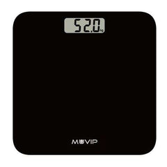 Muvip Bascula Digital de BaÃ±o - Capacidad 180Kg - Sensores Alta Precision - Color Negro