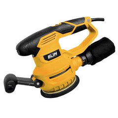 Blim Lijadora Rotorbital 125-150mm - Potencia 450W - Velocidad Variable 6000-12000rpm - Sistema de Extraccion y Reociga - EmpuÃ±adura Engomada - Color Amarillo