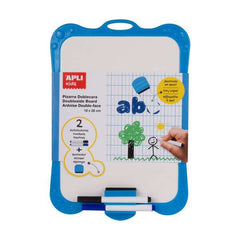 Apli Pizarra Blanca Rigida con Borrador y Rotuladores - TamaÃ±o 180 x 280 mm