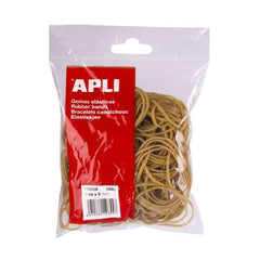 Apli Bolsa de Gomas Elasticas Ã˜ 80x2mm 100grs - Gran Elasticidad y Excelente Resistencia - 70% de Caucho Natural
