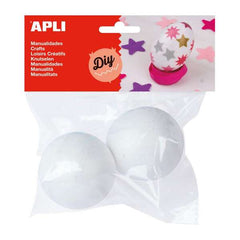 Apli Pack de 2 Bolas de Porexpan Ã˜ 60 mm - Color Blanco
