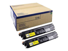 Brother TN329 Amarillo Pack of 2 Original Toner Cartridges - TN329YTWIN