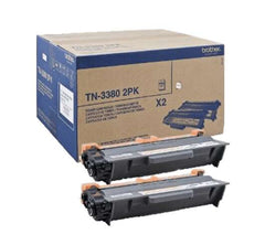 Brother TN3380 Black Pack of 2 Original Toner Cartridges - TN3380TWIN