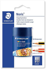 Staedtler Noris Club 512 Sacapuntas de PlÃ¡stico Doble Uso para Lapices Normales y Gruesos - De 7mm hasta 12mm - Deposito