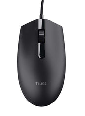Trust Basi Raton USB 1200dpi - 3 Botones - Uso Ambidiestro - Cable de 1.60m - Color Negro