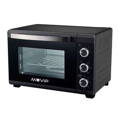 Muvip Horno 1600W 25L - Regulador de Temperatura 100Âº-230Âº - Exterior de Acero con Revestimiento - Selector de Tiempo - Puerta de Cristal Templado
