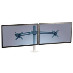 Fellowes Accesorio Brazo Doble para EstaciÃ³n de Trabajo Lotus - Ajustable en Altura - Hasta 26 Pulgadas y 5.8kg - Color Plata