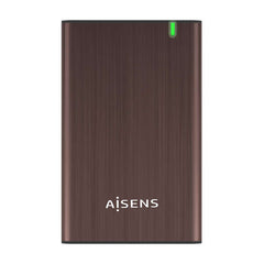 Aisens Caja Externa 2.5â€³ para Discos Duros 9.5mm SATA I, II y III a USB 3.0/USB 3.1 GEN1 - Color MarrÃ³n