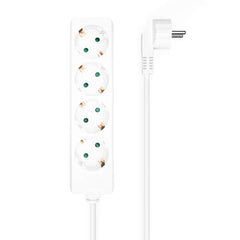Aisens Regleta Multiple de 4 Tomas sin Interruptor con Cable 3Ã—1.5mm2 - 1.4m - Color Blanco