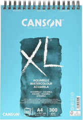 Canson XL Aquarelle Album Espiral Microperforado de 30 Hojas A4 - Grano Fino - 21x29.7cm - 300g - Color Blanco