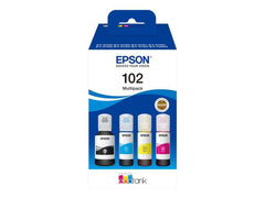 Pacote Epson 102 com 4 frascos de tinta originais - C13T03R640