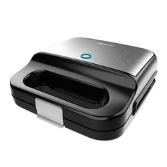 Cecotec Rockâ€™nToast 4 in 1 Sandwichera 1000W - Capacidad para 2 Sandwiches - 4 Placas Intercambiables con Revestimiento de Piedra RockStone - Acabados en Acero Inoxidable
