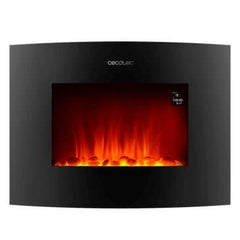 Cecotec Ready Warm 2250 Curved Flames Connected Chimenea Electrica 2000W WiFi - TamaÃ±o 22" - 2 Niveles de Potencia - Mando a Distancia - Panel Curvo - Temporizador