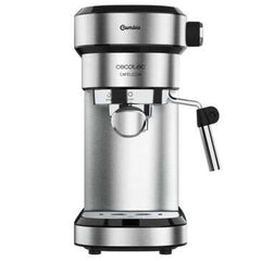 Cecotec Cafelizzia 790 Steel Cafetera Express 1350W - Presion 20 Bares - Deposito de 1,2L - Brazo Doble Salida - Vaporizador - Superficie Calientatazas - Acabados en Acero Inoxidable
