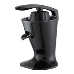 Muvip Black Design Exprimidor Electrico 160W - Comodo Mango para Presionar - Filtro de Acero Inoxidable - Sistema Antigoteo - 2 TamaÃ±os de Conos
