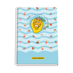 Dohe Kakao Friends Summer Holiday Cuaderno Espiral Tapa Rigida - TamaÃ±o Folio de 80 Hojas 90gr - Hojas con Cuadricula 4mm